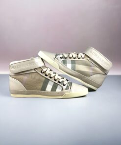 Size 38 | Burberry Mid Top Sneakers in Dove