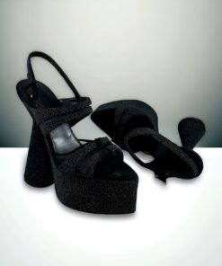 Size 38 | D'Accori Belle Platform Sandals in Black