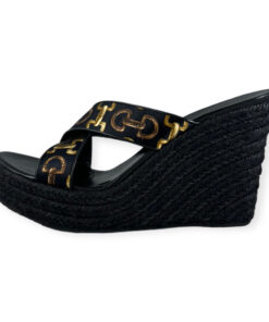 Gucci Horsebit Espadrille Wedges in Black Size 37 7