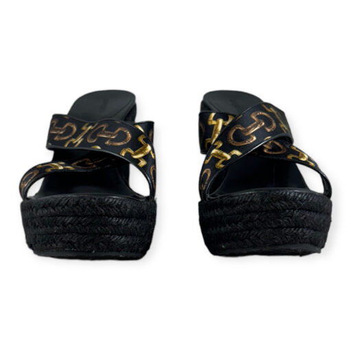 Gucci Horsebit Espadrille Wedges in Black Size 37 3