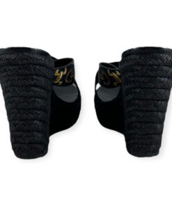 Gucci Horsebit Espadrille Wedges in Black Size 37 11