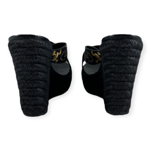 Gucci Horsebit Espadrille Wedges in Black Size 37 5