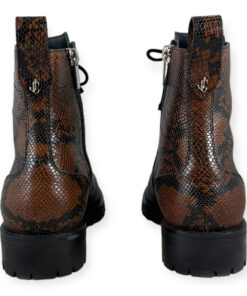 Jimmy Choo x Kaia Snake Print Boots in Brown Size 38.5 11