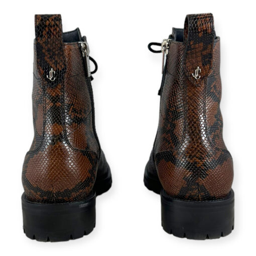 Jimmy Choo x Kaia Snake Print Boots in Brown Size 38.5 5