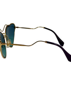 Miu Miu Cat Eye Sunglasses SMY2227 in Gold 9