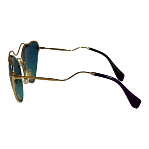 Miu Miu Cat Eye Sunglasses SMY2227 in Gold 2