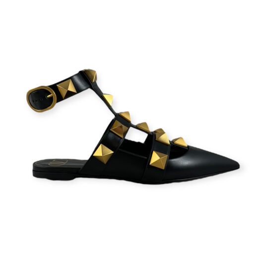 Valentino Roman Stud Sandals in Black Size 37 2