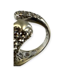 18K White Gold Ram's Head Ring Size 7 18