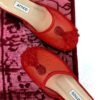 Size 36.5 | Attico Beaded Tassel Mules in Red