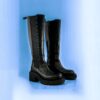 Size 38.5 | Bottega Veneta Lug Boots in Black