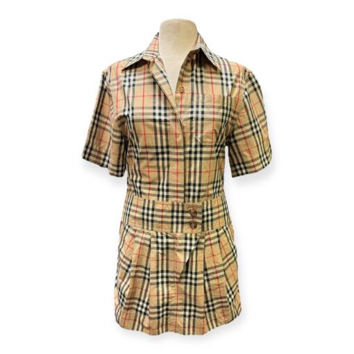 Burberry Check Shirtwaist Dress in Archive Beige Size 8 1