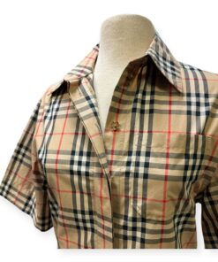 Burberry Check Shirtwaist Dress in Archive Beige Size 8 9