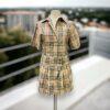 Size 8 | Burberry Check Shirtwaist Dress in Archive Beige