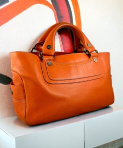 Celine Boogie Bag Top Handle Tote in Orange