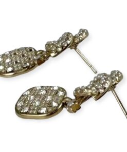 Chanel CC Strass Square Drop Earrings 12