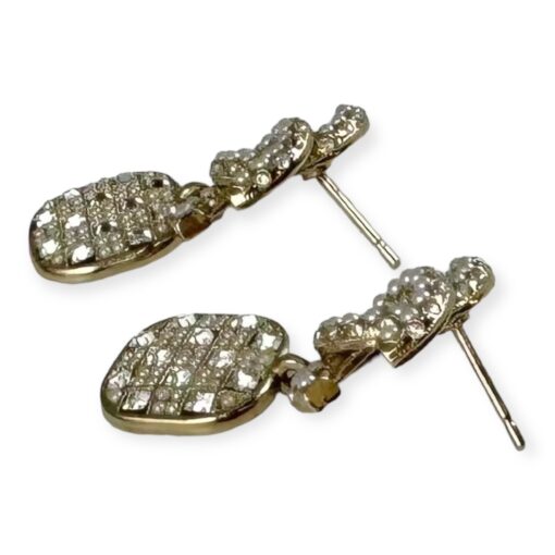 Chanel CC Strass Square Drop Earrings 4