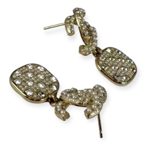 Chanel CC Strass Square Drop Earrings 5