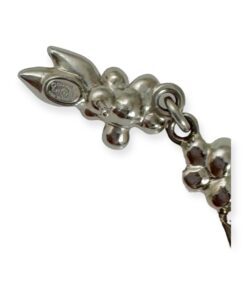 Chanel Pearl Flower Drop Earrings in Silver 13