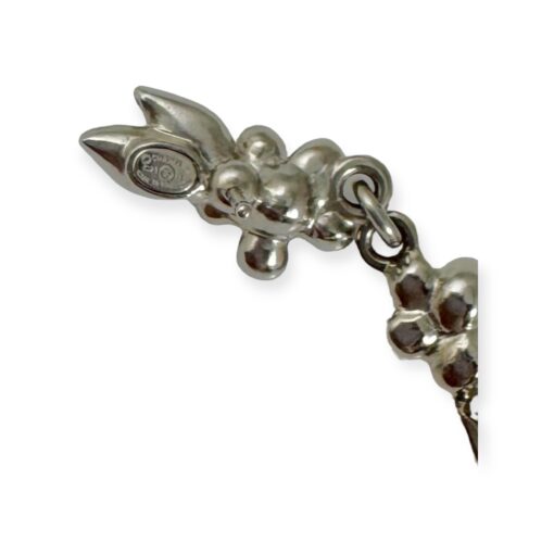 Chanel Pearl Flower Drop Earrings in Silver 6