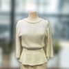 Size 42 | Chanel Ribbed Knit Top in Off-White