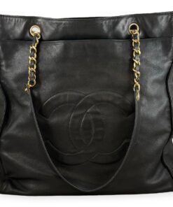 Chanel Vintage Shopping Tote in Black 10