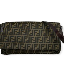Fendi Zucca Flap Shoulder Bag in Brown 9