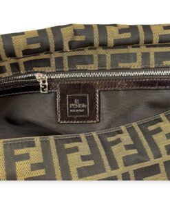 Fendi Zucca Flap Shoulder Bag in Brown 15