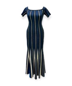 Gabriela Hearst Medea Stripe Knit Maxi in Blue & Gray Medium 6