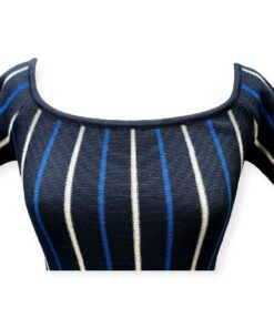 Gabriela Hearst Medea Stripe Knit Maxi in Blue & Gray Medium 7