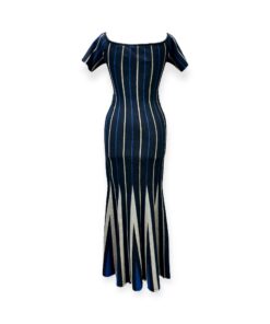 Gabriela Hearst Medea Stripe Knit Maxi in Blue & Gray Medium 10