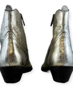Golden Goose Cowboy Booties in Silver & Gold Size 35.5 9