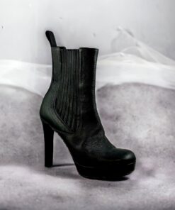 Size 37.5 | Gucci Platform Booties in Black