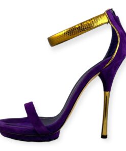 Gucci Suede Snake Sandals in Purple | Size 39 9