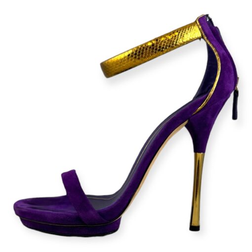 Gucci Suede Snake Sandals in Purple | Size 39 1