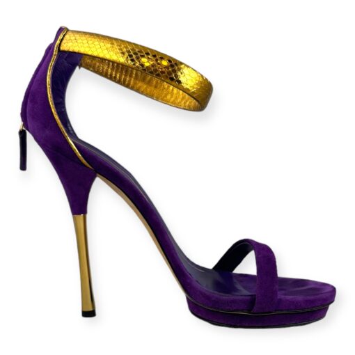 Gucci Suede Snake Sandals in Purple | Size 39 2