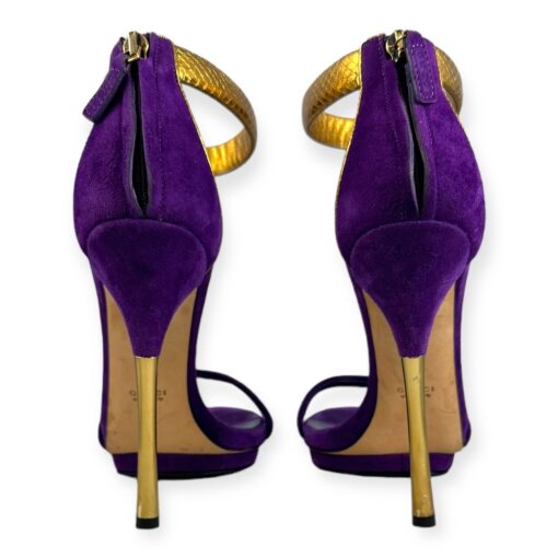 Gucci Suede Snake Sandals in Purple | Size 39 5