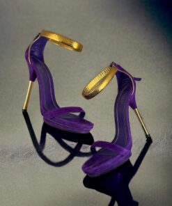 Gucci Suede Snake Sandals in Purple | Size 39