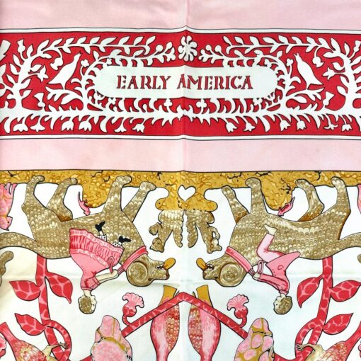 Hermes Early America Scarf in Pink