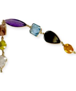Israel Rose Multicolor Gemstone Necklace 18K 10