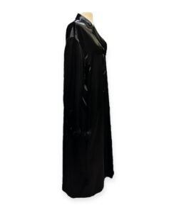 Jill Sander Satin Logo Coat in Black 14