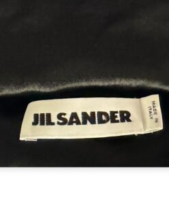 Jill Sander Satin Logo Coat in Black 18