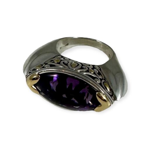 John Hardy Amethyst Ring 925 18K Size 7.5 7