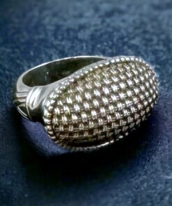Size 5.5 | John Hardy Woven Dome Ring 925