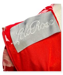 Lela Rose Rose Print Dress in Red & Pink Size 6 14