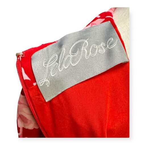 Lela Rose Rose Print Dress in Red & Pink Size 6 7