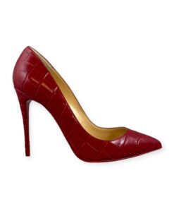 Christian Louboutin Embossed So Kate Pumps in Red | Size 36.5 8