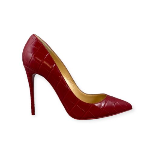 Christian Louboutin Embossed So Kate Pumps in Red | Size 36.5 1