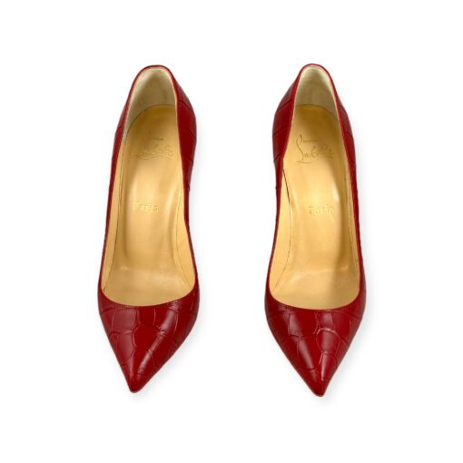 Christian Louboutin Embossed So Kate Pumps in Red | Size 36.5 4