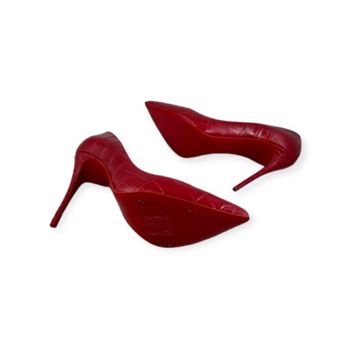 Christian Louboutin Embossed So Kate Pumps in Red | Size 36.5 7