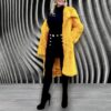 Size XS | Michael Kors Collection Shearling Coat in Yellow